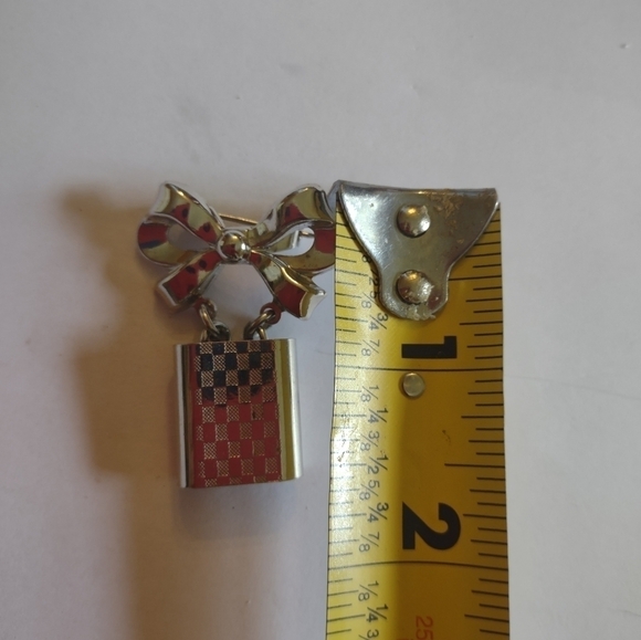 Women's ESTATE bow and bell brooch pin - Picture 3 of 3
